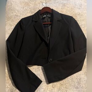 Zara Black Cropped Blazer